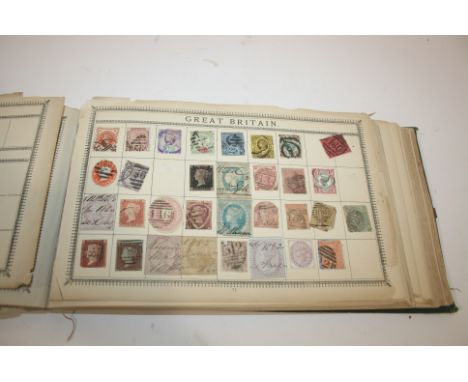 STAMP ALBUMS including a Lincoln Album with sparse content including Great Britain 1d Black Used, Hong Kong, USA, British Emp