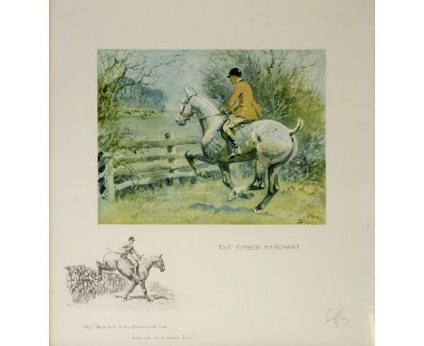 •`SNAFFLES` THE TIMBER MERCHANT  Offset lithograph, laid down, with printed remarque, blindstamp, signed in pencil Image 23 x