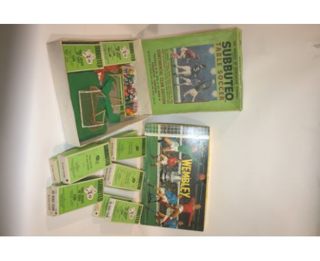 SUBBUTEO BOXED ITEMS including Club Edition boxed set, containing goals and accessories. Also with a large qty of boxed teams