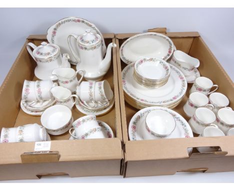 Paragon 'Belinda' pattern dinner and tea ware for eight persons, plus a part coffee service in two boxes   Condition Report  