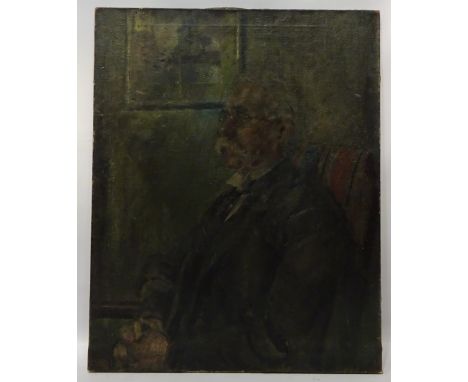 Portrait of a Seated Man, early 20th century oil on canvas unsigned 76cm x 61cm    Condition Report   Click here for further 
