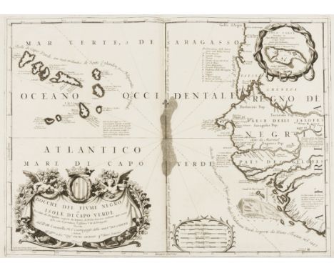 Cape Verde.- Coronelli (Vincenzo Maria) Bocche del Fiume Negro et Isole di Capo Verde, showing Cape Verde Islands and of part