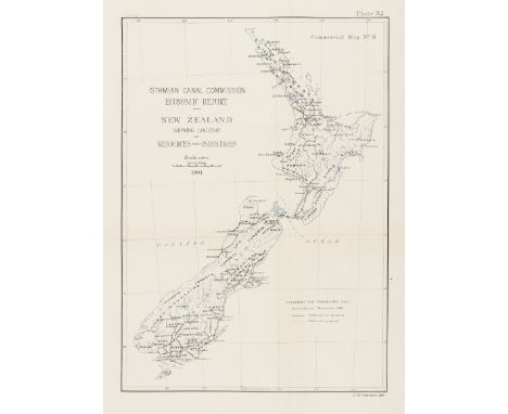 New Zealand.- Harden (O.B.) Isthmian Canal Commission Economic Report- New Zealand Showing Location of Resources and Industri