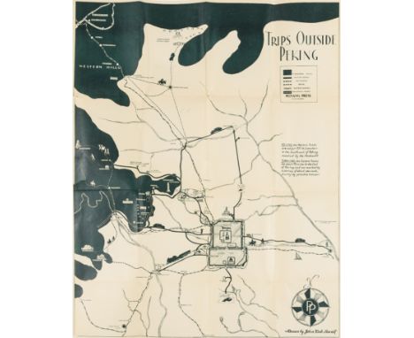 China.- Sewall (John Kirk) Map of the Western Hills, including a detailed description of the spots of interest and of the roa