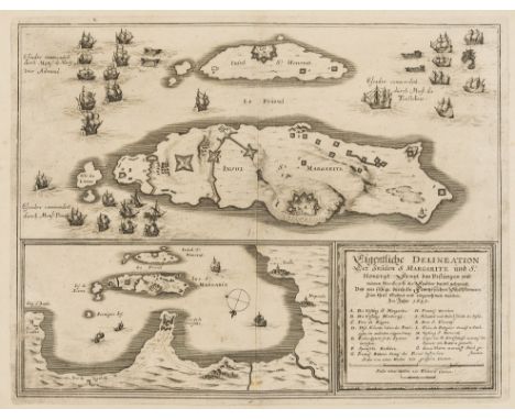 NO RESERVE France.- Côte d'Azur.- Merian (Matthaeus) Eigentliche Delineation der insulen S. Margarite und St. Honorat, engrav