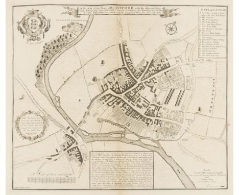 Dorset.- Bastard (William) A Plan of the Town of Blandford ... describing the Damages in each Place by the Dreadful Fire whic