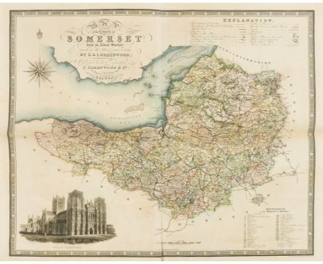 NO RESERVE Somerset.- Greenwood (Christopher) Map of the County of Somersetshire, from Actual Survey Made in the Years 1820 &