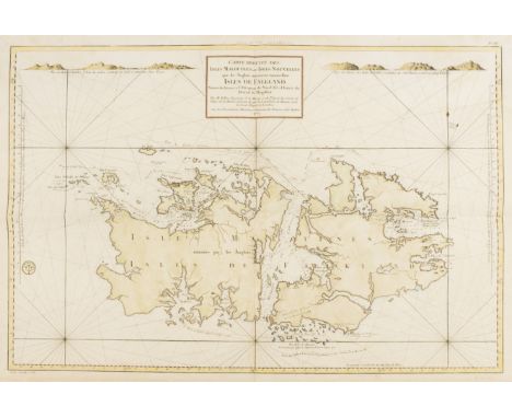 South America.- Falklands.- Bellin (Jacques Nicolas) Carte Reduite des Isles Malouines ou Isles Nouvelles que les Anglois Nom