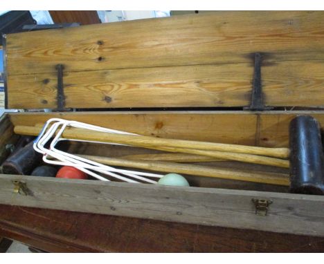 A vintage croquet set 