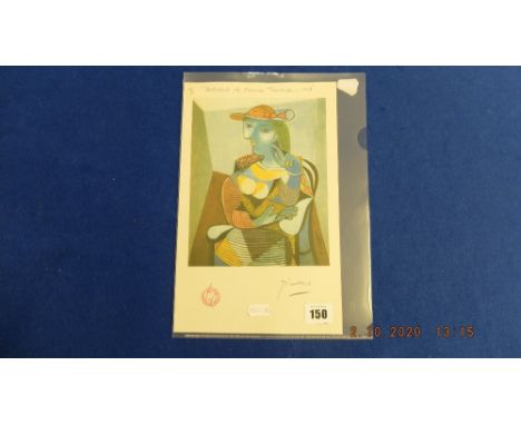 A 'Picasso' No. II rare artist proof, prior to disposal 'Portrait of Marie Therese' 1937 gallery, Pont Street Germaine St, Pa