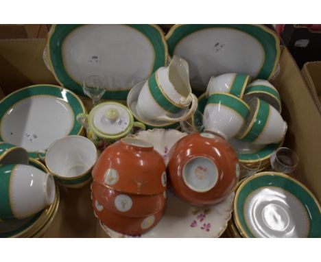 A  Grovenor China 'Allendale' part tea service (30 pieces approx) and six rice bowls etc