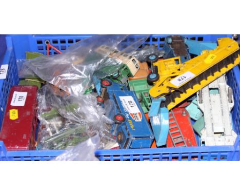 A collection of Dinky toys including Bus 290, British Rail horse box and other die-cast models 