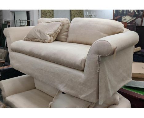 J ROBERT SCOTT JOSEPHINE SOFA, 240cm W, silk and wool upholstery. 