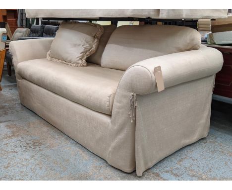 J ROBERT SCOTT JOSEPHINE SOFA, 240cm W, silk and wool upholstery. 