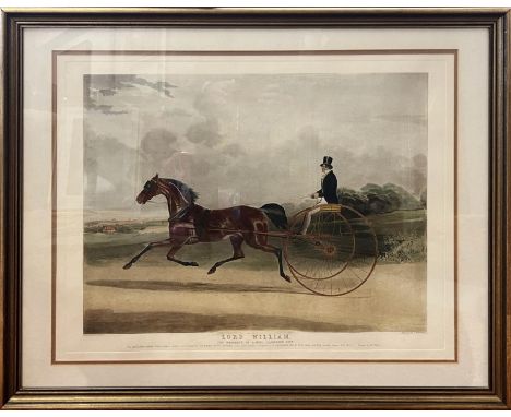 J R MACKRELL, after W J Shayer 'Lord William', hand coloured engraving, 66cm x 50cm, framed and glazed. 