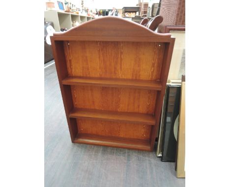 A late 20th century stained frame display shelf