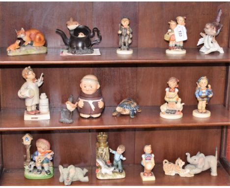 Ceramics - a Goebel Hummel figure, Little Pharmacist; others, Surprise, Chimney Sweep, Home From Market, etc; a Goebel model 
