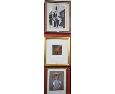 Maria Vazquez LandiniLunesCollagraph Plate; another, I. J. Whitaker, Cawood Gatehouse, pencil sketch; another, after Mary Cas