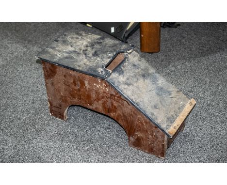 Early 20th Century Shoe Shine Step. 22 Inches Long by 12 Inches In Height. Please See Photo. 