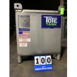 Tote Tank, 350 Gallon x 7,000 lbs Capacity, Stainless Steel (Located in TX) | Rig Fee $75