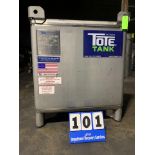 Tote Tank, 350 Gallon x 7,000 lbs Capacity, Stainless Steel (Located in TX) | Rig Fee $75