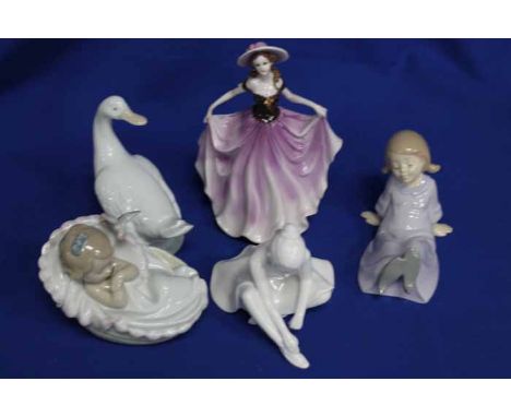 LOT OF NAO AND OTHER FIGURES
including a group of small putti like angel and demon figures, several Nao duck figures, a Nao f