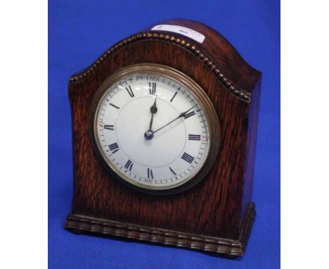 EDWARDIAN OAK BEDROOM CLOCK