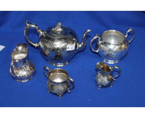 SILVER PLATED FOUR PIECE TEA SERVICE 