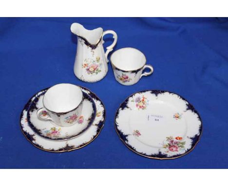 AUSTRIAN EIGHT PIECE SETTING TEA SERVICE
transfer decorated with floral swags