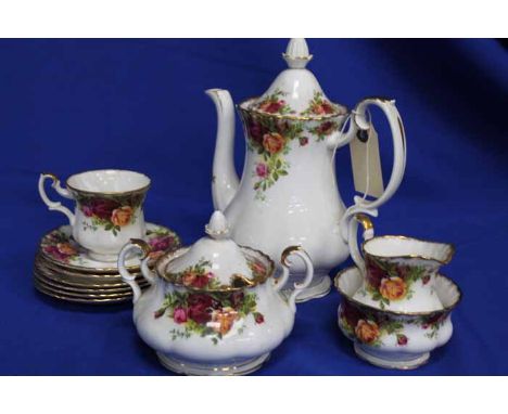 ROYAL ALBERT 'OLD COUNTRY ROSES' PART TEA SERVICE
comprising teapot, sugar, cream, four saucers, six cups, two side plates an