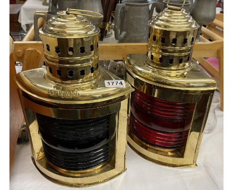 2 vintage style ships lanterns