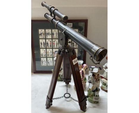 A vintage style telescope on stand
