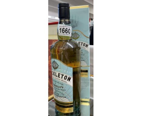 A boxed Shackleton blended malt scotch whisky.