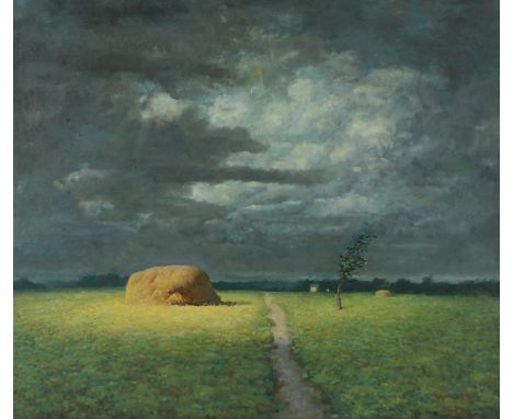 λWang Yimin (Chinese b. 1955) Cloudy Noon Oil on canvas Signed with initials and dated 2001.9 70 x 80cm (27½ x 31¼ in.) Toget
