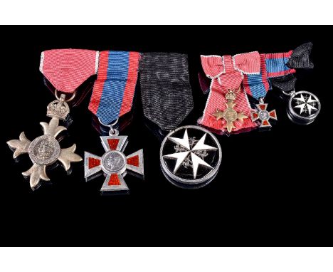 The Most Excellent Order of the British Empire, O.B.E. (Civil) Officer’s 2nd type badge, silver gilt; Royal Red Cross Medal, 