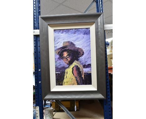 ROLF HARRIS (AUSTRALIA 1930-2023) 'ARNHEMLAND GIRL',  a signed limited edition print depicting an Aboriginal female figure, n
