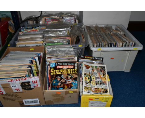 SIX BOXES OF DC COMICS, includes numerous Batman, Detective Comics, Superman, Action Comics, Wonder Woman, Green Lantern and 