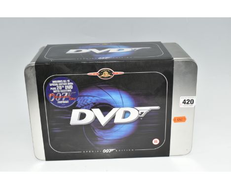 A SPECIAL EDITION JAMES BOND DVD TIN to include all films from Dr No through to The World is Not Enough in original sleeves p
