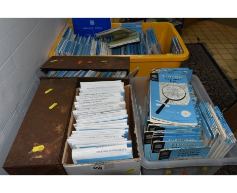 THREE BOXES AND TWO METAL CONTAINERS OF 1960S ORDNANCE SURVEY '2.5 INCH MAPS', approximately three hundred and fifty maps of 