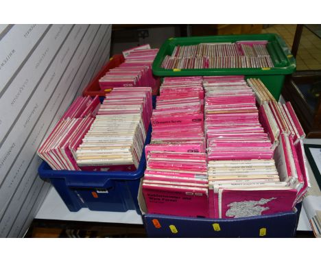 FOUR BOXES OF ORDNANCE SURVEY 'LAND RANGER' MAPS, approximately two hundred and ninety maps covering England, Wales, Scotland