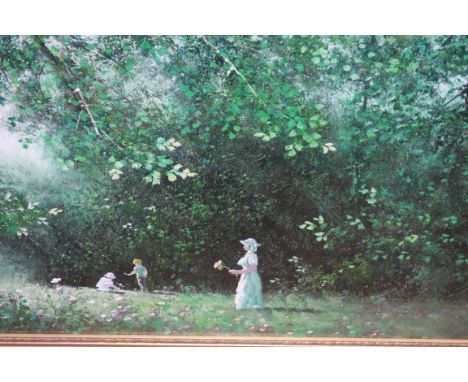 K. BEIBER Mother and Children in a Flowering MeadowSigned Lower RightOil on Board60cm X 90cm 