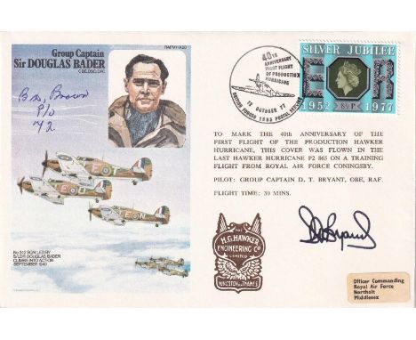 HA20b Sir Douglas Bader Signed by R W Foster Battle of Britain Pilot 605 Sqn. 12 Oct 77 BFPS 1593 40th Anniv 1st flight of pr