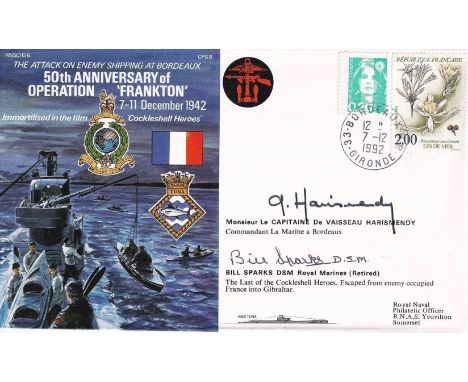 Operation Frankton The Cockleshell Heroes. Bill Sparks RM Cockleshell Heroes. and Monsieur le Captaine de Vaisseau Harismendy