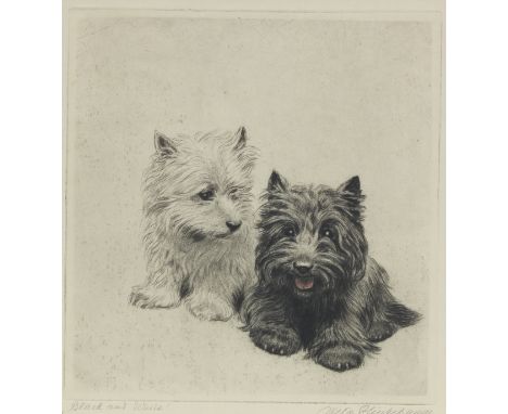 Meta Plückebaum (German, 1876-1954)'Black and White' signed in pencil 'Meta Plückebaum' (lower right), titled (lower left)etc