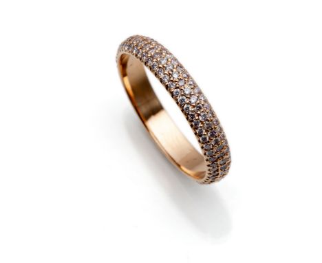 Memoire RingIsrael 2024RM 56585/00 Rosegold mit ca. 165 Brillanten zus. ca. 1,00 ct light pink/VS-P. Zertifikat GCI Gemologic