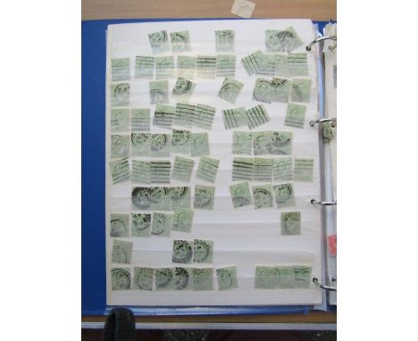 British post marks stock book. 8 pages. (741)