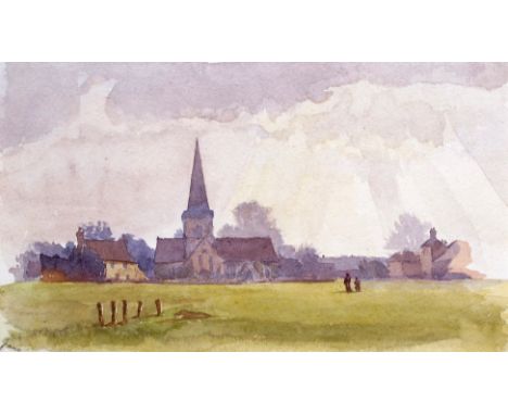 Harold Waite (1870-1939) Brockham January 1989 Inscribed and dated verso Watercolour 11 x 19cm; 4¼ x 7½in Together with two f