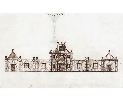 Sambrooke Freeman (19th Century) Aviary at Lord Rockinghams; A Stable block Two, both inscribed (one indistinctly) Both pen a