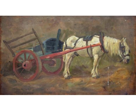 English School c. 1900 Studies of farm horses and calves 5, all oil on panel, unframed Each 12.5 x 21.5cm; 5 x 8½in (5)
