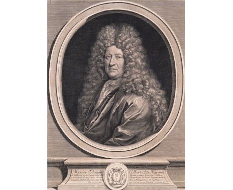 After Pierre Mignard Portrait of Edouard Colbert Engraving by Gerard Edelinck 48.5 x 35.5cm; 19 x 14in ++Margins lightly foxe